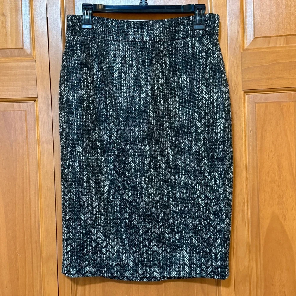 J Crew No 2 Pencil Skirt in Holographic Tweed NWT Size 6